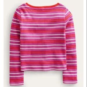 Boden Pink and Red Long Sleeve Tee